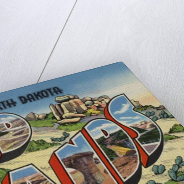 Greetings from North Dakota Bad Lands Postcard by Anonymous