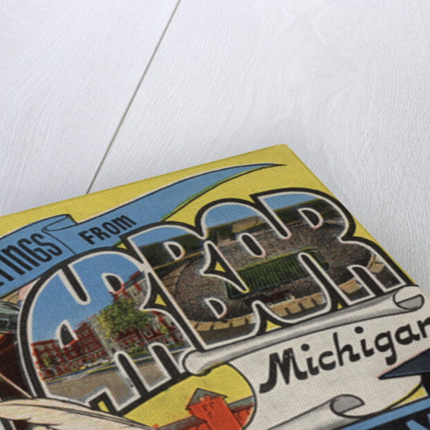 Greetings from Ann Arbor Michigan Postcard by Anonymous