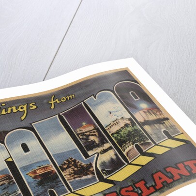 Greetings from Santa Catalina Island Postcard by Anonymous