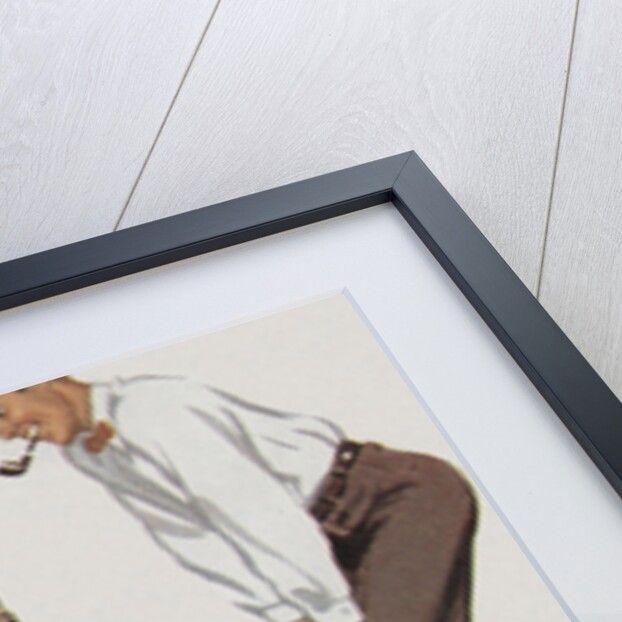 Magazine Illustration of Couple Putting Books on Shelves by Anonymous