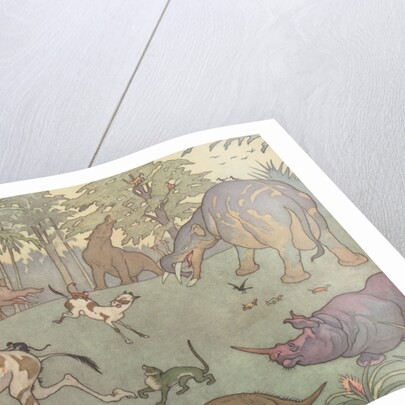 Illustration of the Golden Age of Mammals by E. Boyd Smith