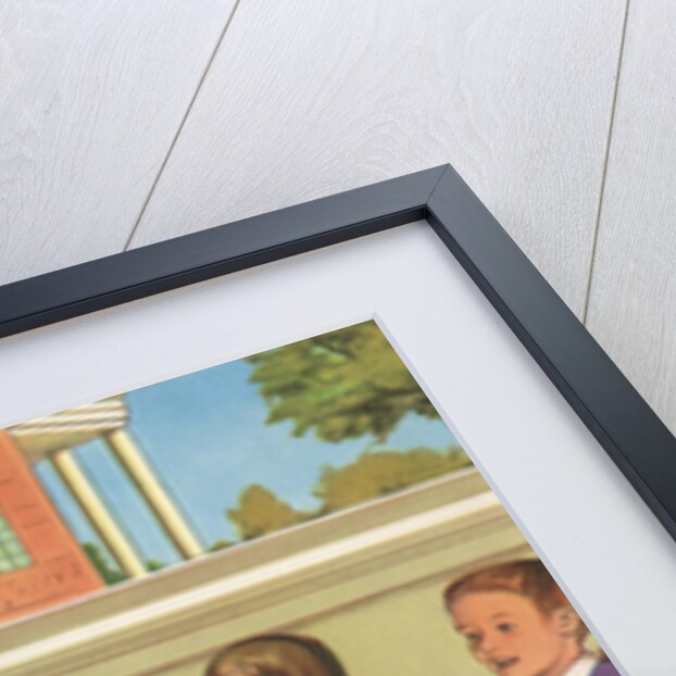 Calendar Illustration of Children Singing in Sunday School by Anonymous