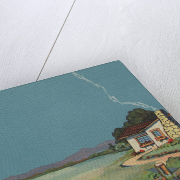 Illustration of Cottage in Country by Anonymous