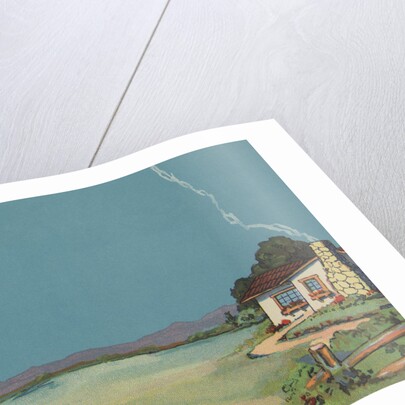 Illustration of Cottage in Country by Anonymous