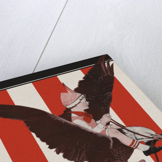 Magazine Illustration of Child Riding on Bald Eagle by Anonymous