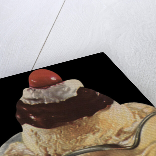 Die-Cut Scrap of Ice Cream Sundae by Anonymous