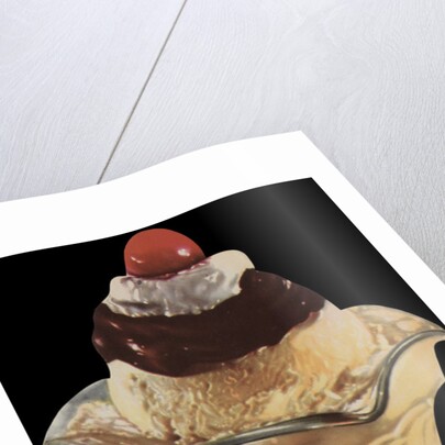 Die-Cut Scrap of Ice Cream Sundae by Anonymous