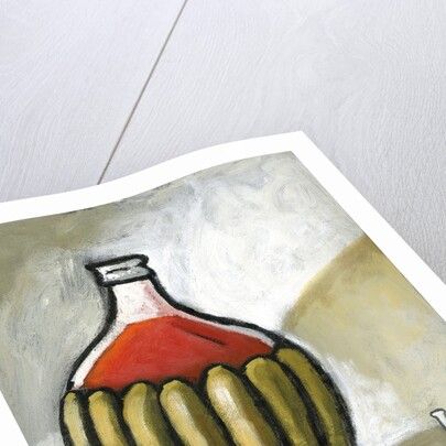 Wine flask and test tube by Anonymous