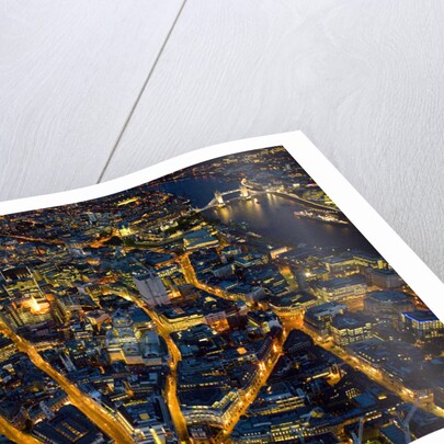 Aerial View of London at Night by Anonymous