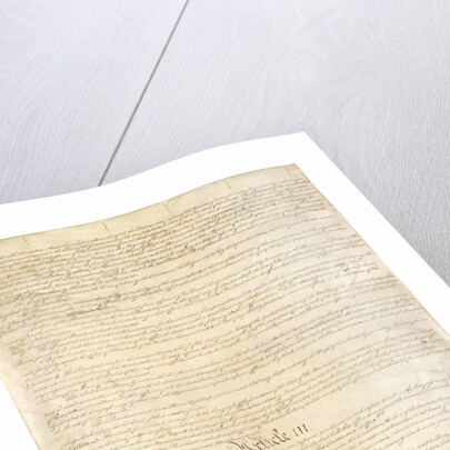 Page Three of the Constitution of the United States by Anonymous