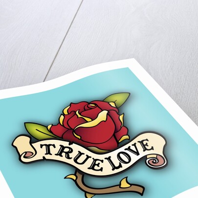 True Love Rose Tattoo by Anonymous