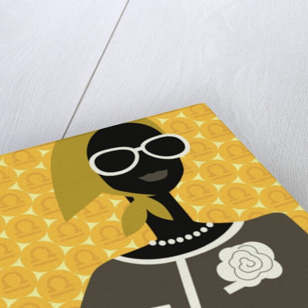 Woman Wearing Scarf and Sunglasses by Anonymous