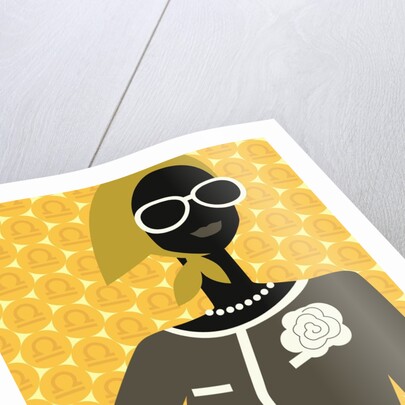 Woman Wearing Scarf and Sunglasses by Anonymous