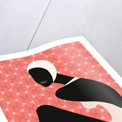 Woman Wearing Swim Cap by Anonymous