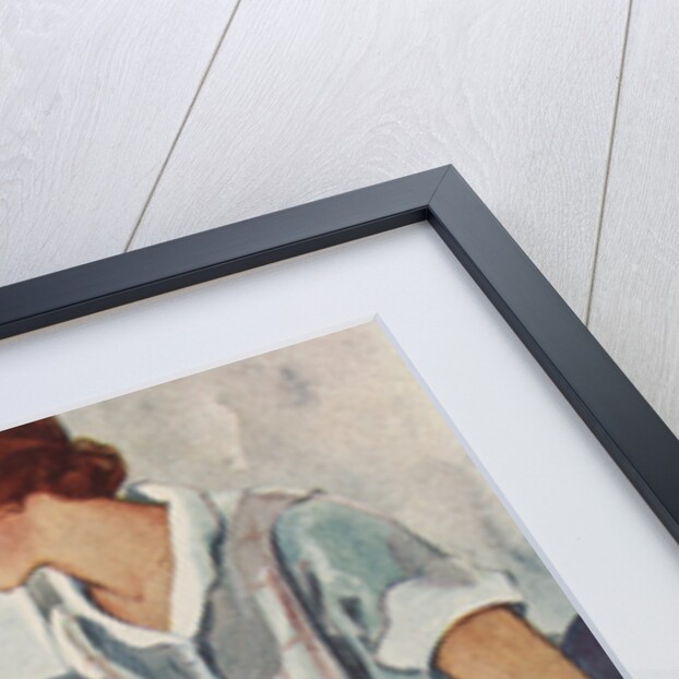 Illustration of Woman Washing Dishes by Anonymous