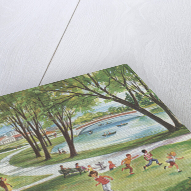 Illustration of Family Having Picnic in Park by Anonymous