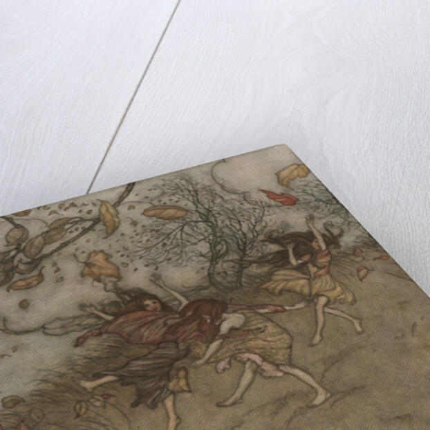 There Is Almost Nothing That Has Such a Keen Sense of Fun as a Fallen Leaf by Arthur Rackham