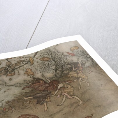 There Is Almost Nothing That Has Such a Keen Sense of Fun as a Fallen Leaf by Arthur Rackham
