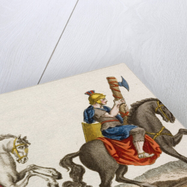 Print of Roman Cavalry on Horseback by Anonymous