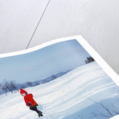 Germany - Bielefeld - 1960's child plays in snow by Anonymous