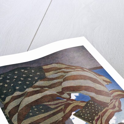 With Trumpet and Drum by Maxfield Parrish