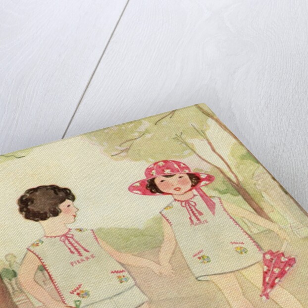 Illustration of Boy and Girl in Park by Helen Grant