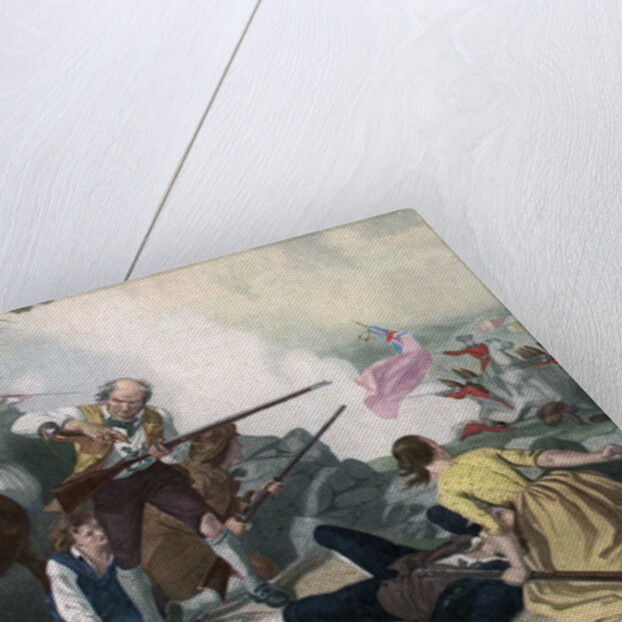 First Blow for Liberty: Here Once the Embattled Farmers Stood and Fired the Shot Heard Round the World Print by Anonymous