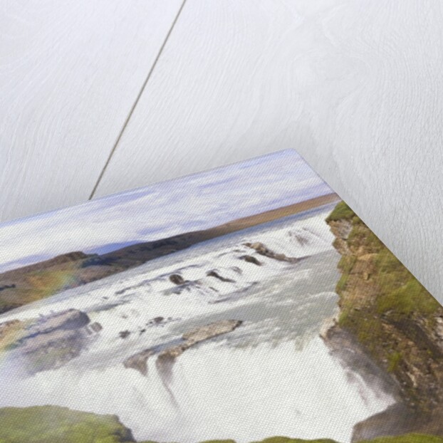 Rainbow over Gulfoss Waterfall by Anonymous