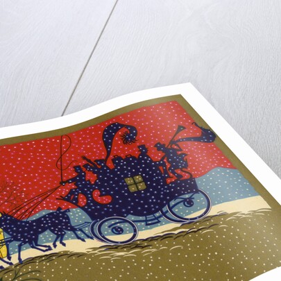 Illustration of Horse-Drawn Carriage Arriving at Inn by Anonymous