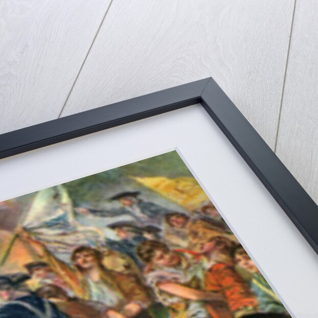 Illustration of Molly Pitcher Lighting Cannon at Battle of Monmouth by Anonymous