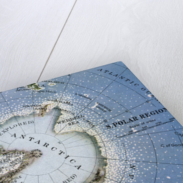 Map of Amundsen and Scott's South Pole Expeditions by Anonymous