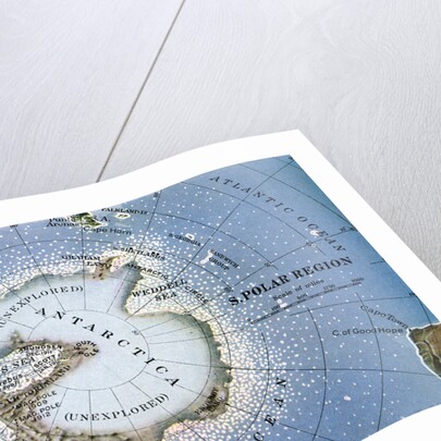 Map of Amundsen and Scott's South Pole Expeditions by Anonymous