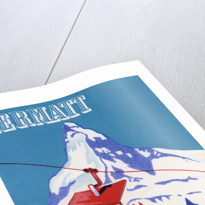 Zermatt Hotel Mont-Cervin Luggage Label by Anonymous