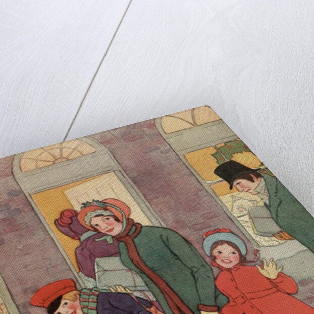 Illustration by Victorian-Era Family Carrying Packages by Anonymous