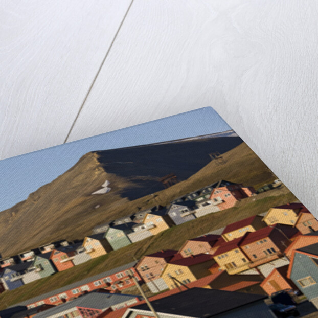 Town of Longyearbyen in Setting Midnight Sun by Anonymous