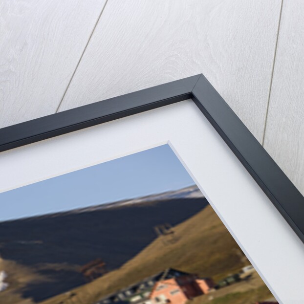 Town of Longyearbyen in Setting Midnight Sun by Anonymous