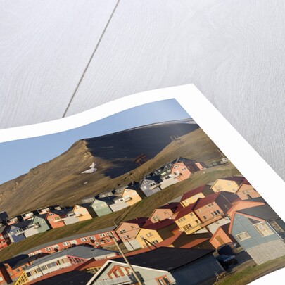 Town of Longyearbyen in Setting Midnight Sun by Anonymous
