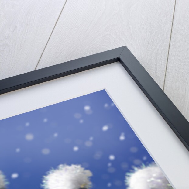 Snowmen in a Row by Anonymous