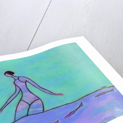 Woman Walking in the Water by Anonymous