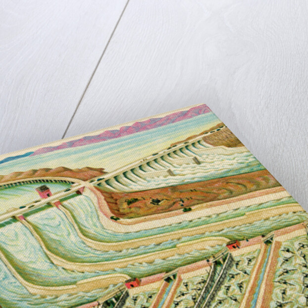 Illustration of Dam on Colorado River in California by C.H. DeWitt