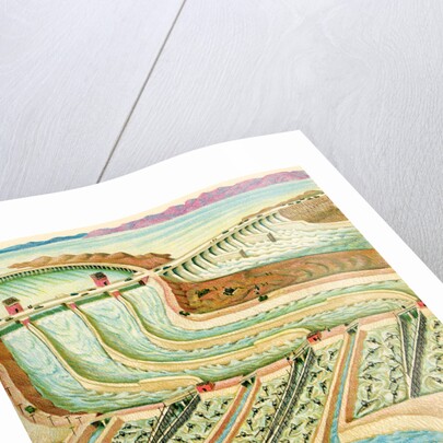 Illustration of Dam on Colorado River in California by C.H. DeWitt