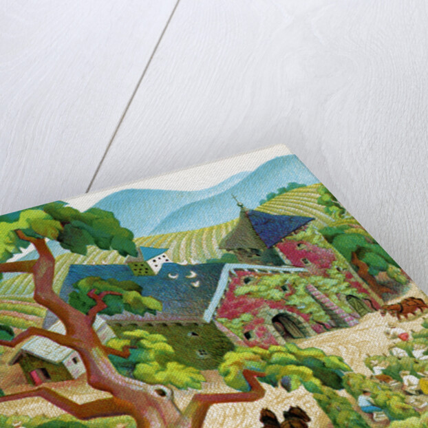 Illustration of Laborers Harvesting Grapes in Napa Valley by C.H. DeWitt