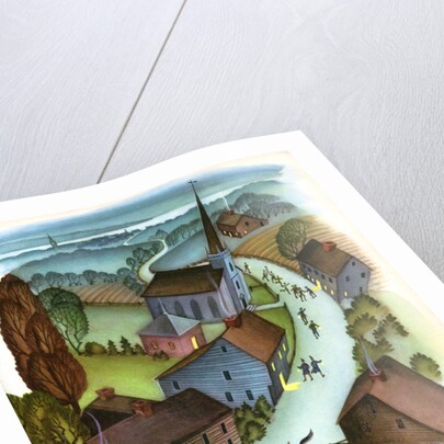 Illustration of the ride of Paul Revere by Janice Holland