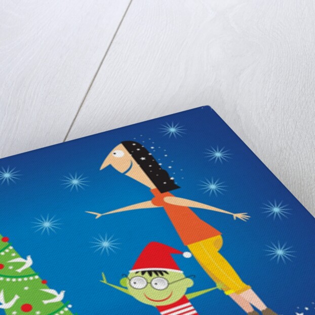 A Mother and Son at the Christmas Tree by Anonymous