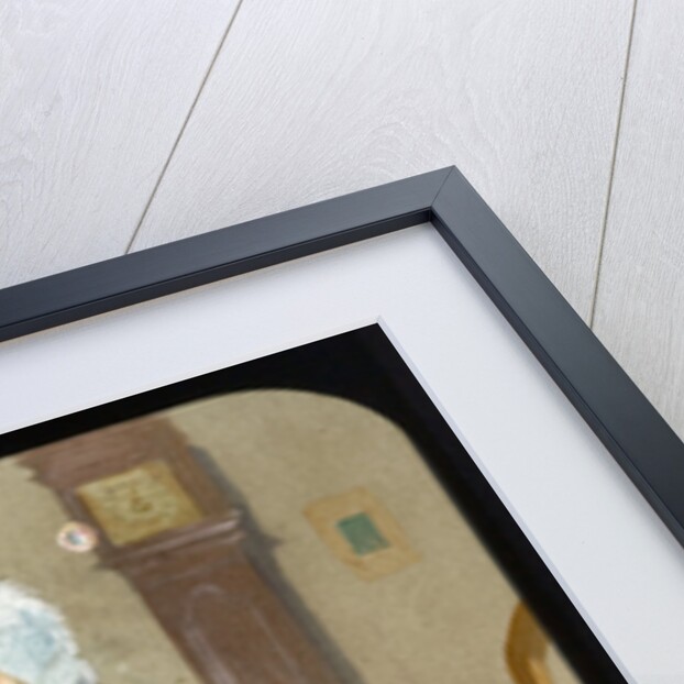 Victorian magic lantern slide of elderly couple blowing bubbles by Anonymous