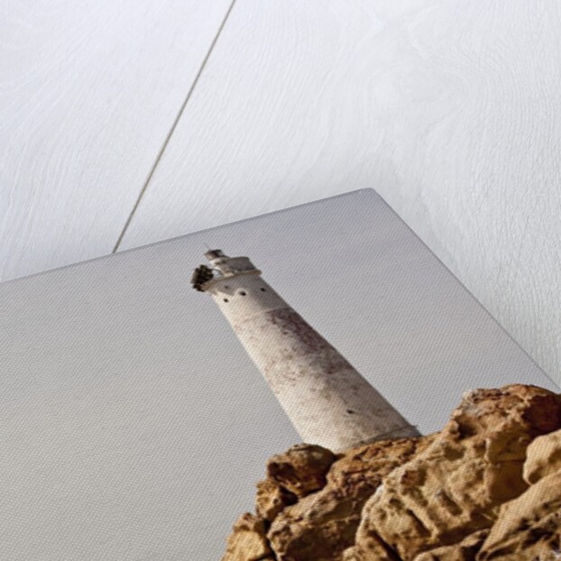Shenandoah of Sark Schooner Sails Past Sardinia's Monaci Lighthouse on Costa Smeralda by Anonymous