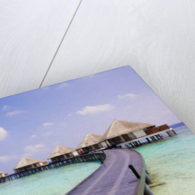 Water bungalows and jetty by Anonymous