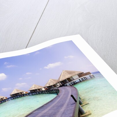 Water bungalows and jetty by Anonymous