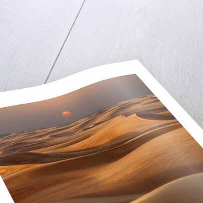 Sunset over the sand dunes in Dubai by Anonymous