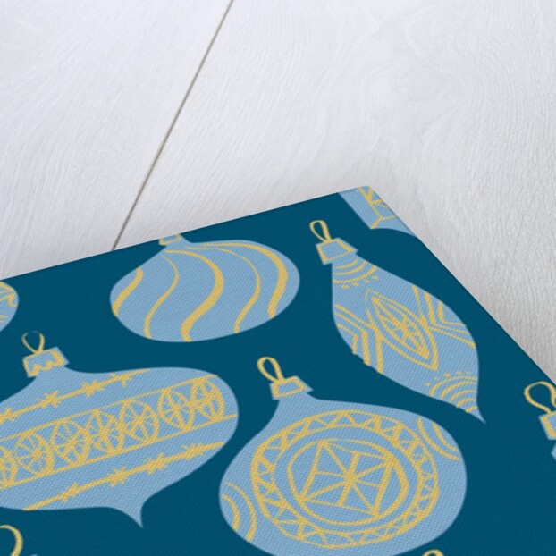 Blue Christmas Ornaments by Anonymous